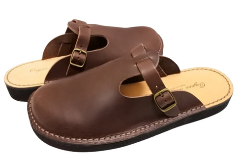 【Organic handloom GUDALUR ダークブラウン】クロッグサンダル(サボサンダル)